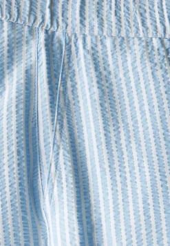 Gestreepte seersucker broek