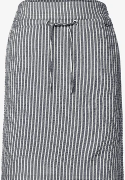 Gestreepte seersucker rok