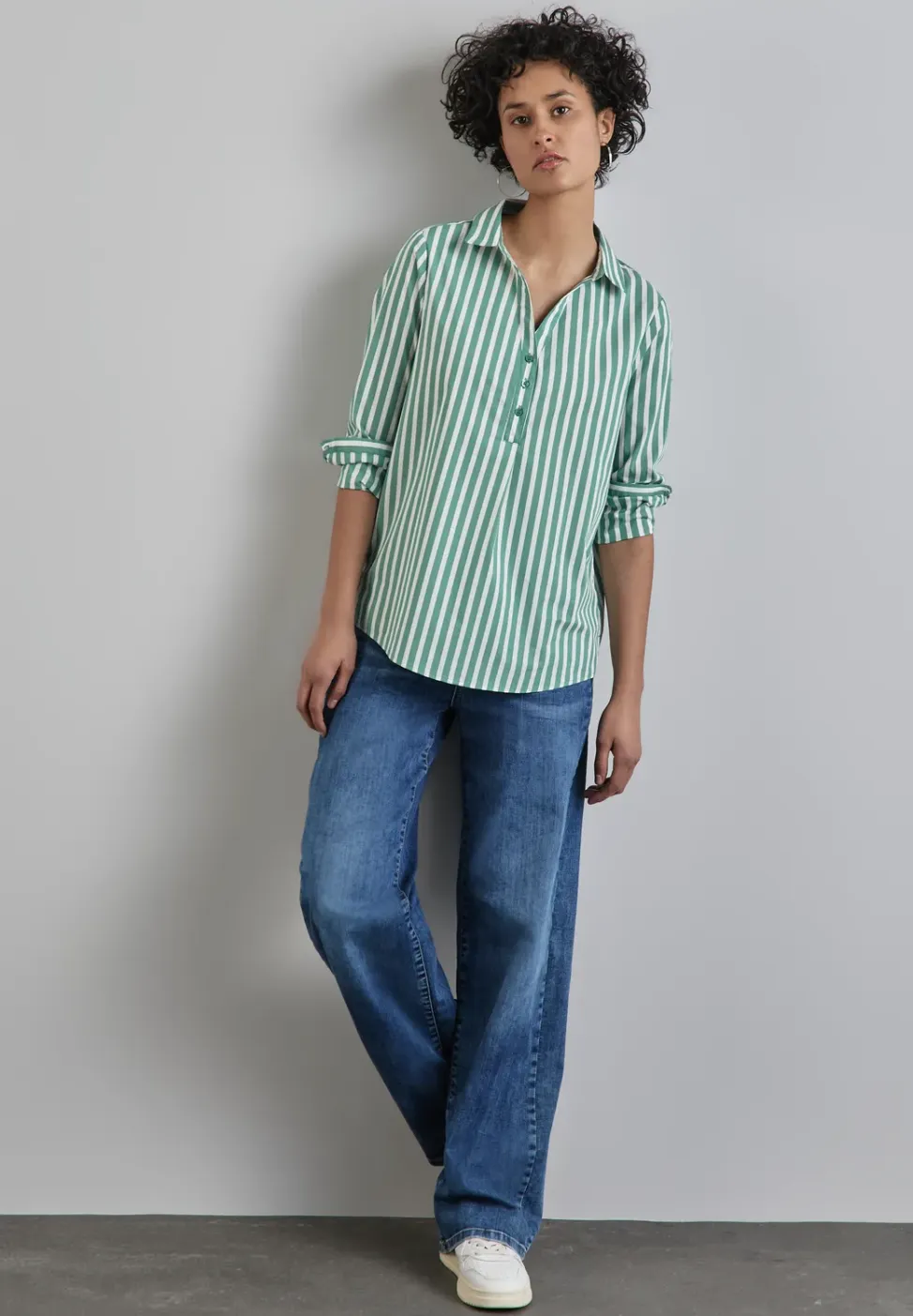 Gestreepte zakelijke blouse