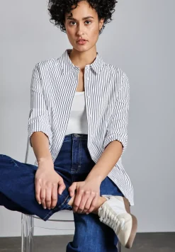 Gestreepte zakelijke blouse