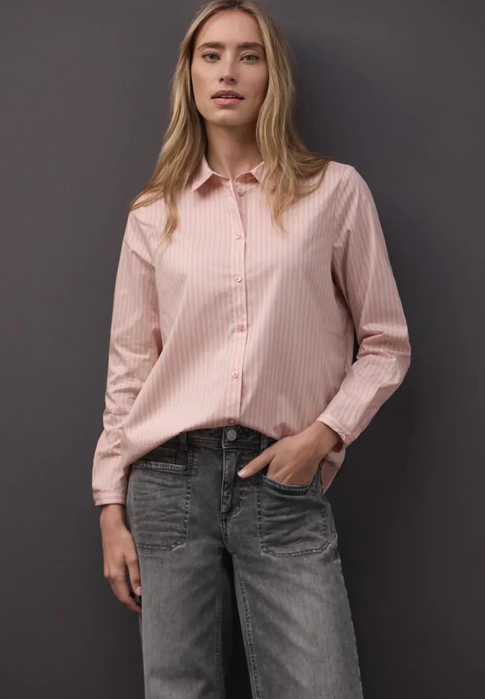 Gestreepte zakelijke blouse