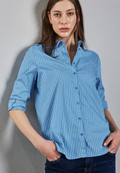 Gestreepte zakelijke blouse