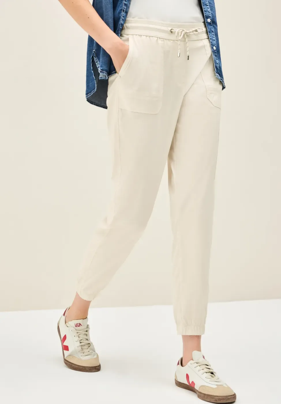 Gestreepte cargo broek