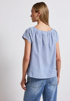 Gestreepte katoenen blouse