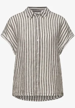 Gestreepte linnen blouse