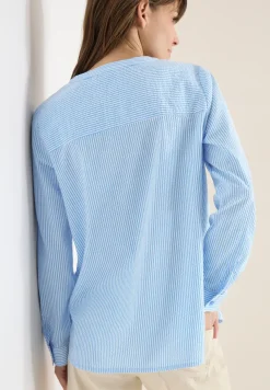 Gestreepte seersucker blouse