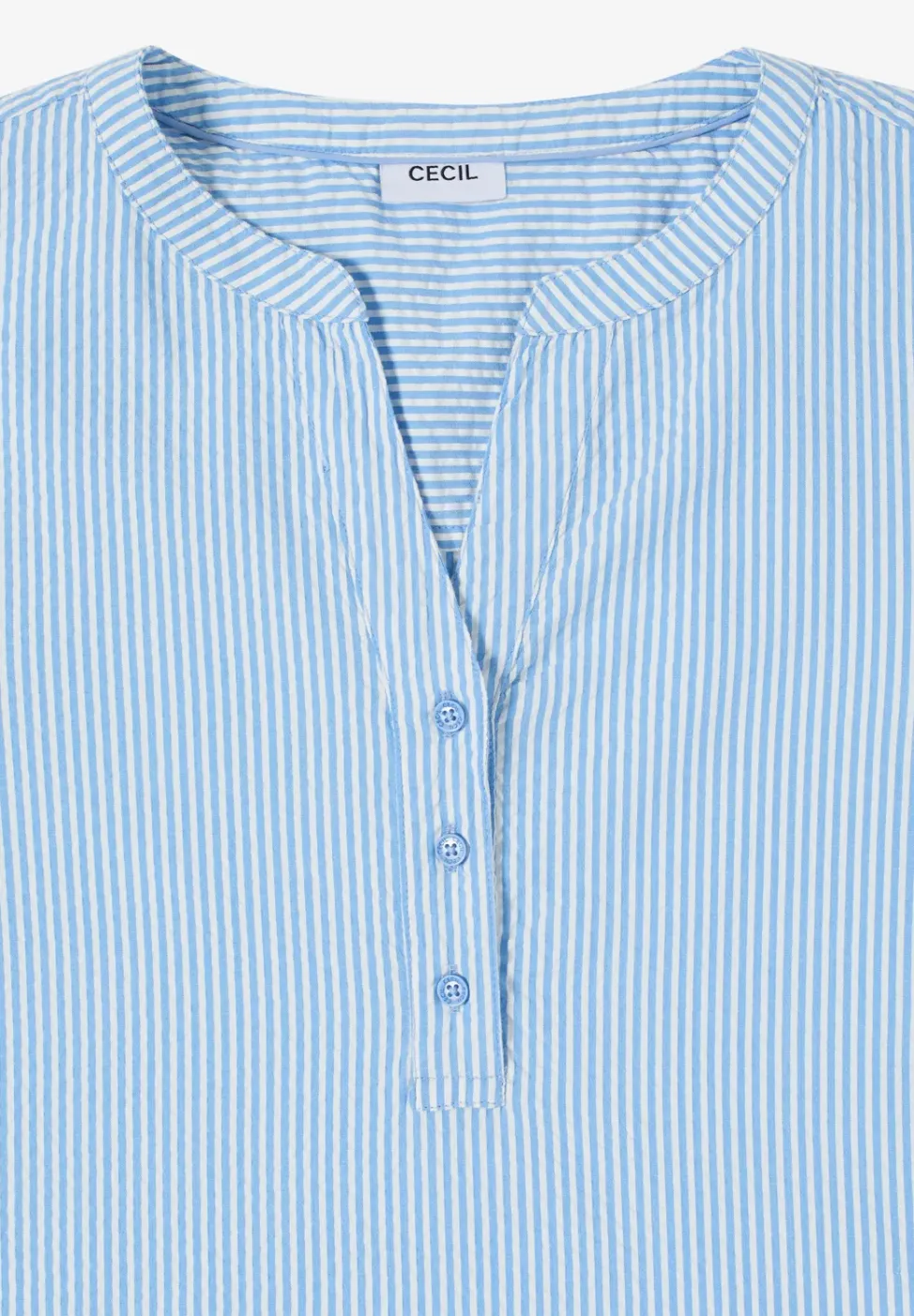 Gestreepte seersucker blouse