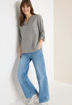 Gestreepte seersucker blouse