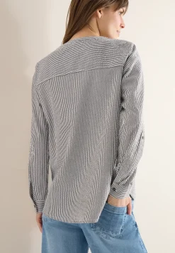 Gestreepte seersucker blouse