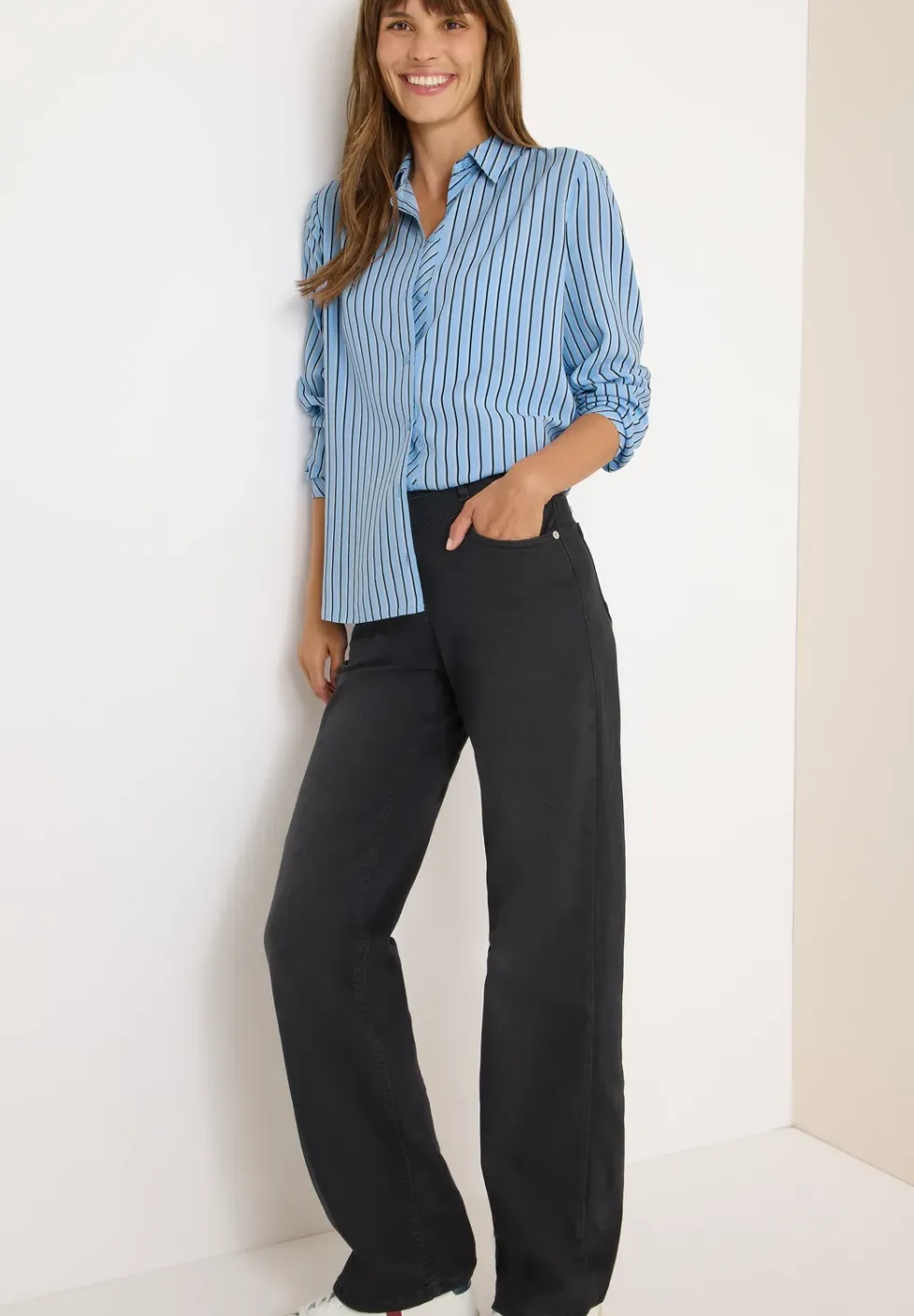 Gestreept overhemd blouse