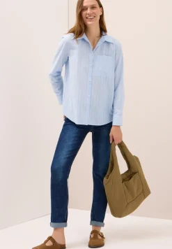 Gestreept overhemd blouse