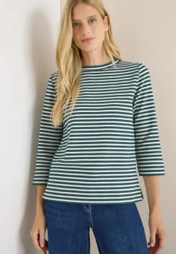 Gestreept shirt met structuur