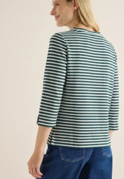 Gestreept shirt met structuur