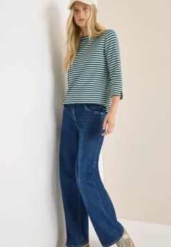 Gestreept shirt met structuur