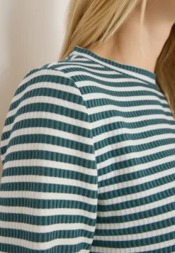 Gestreept shirt met structuur