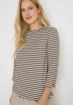 Gestreept shirt met structuur
