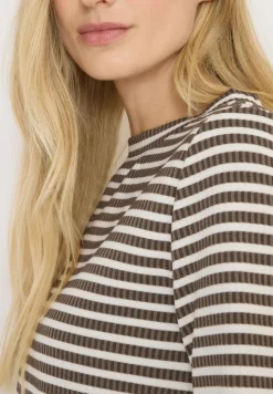 Gestreept shirt met structuur