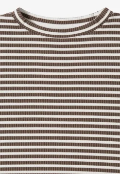 Gestreept shirt met structuur