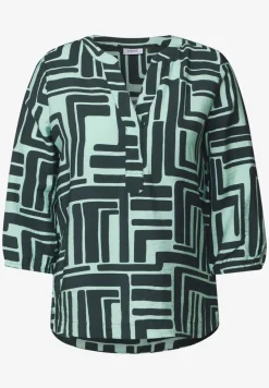 Gestructureerde blouse met patroon