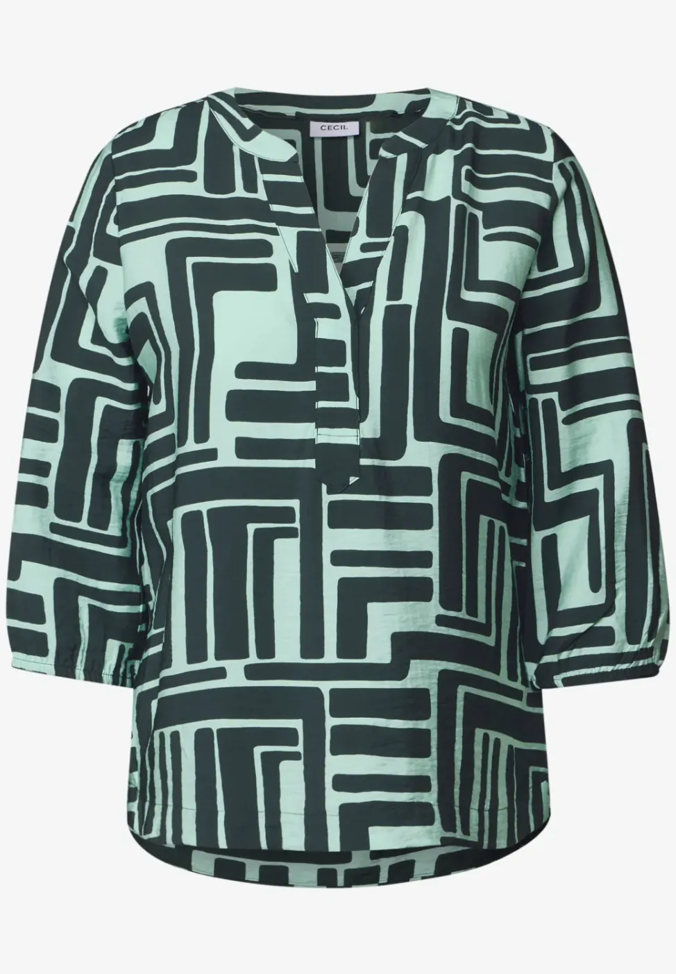 Gestructureerde blouse met patroon