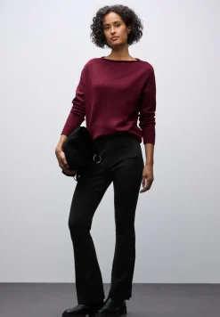 Gestructureerde broek Bootcut
