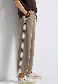 Gestructureerde broek met rechte leg