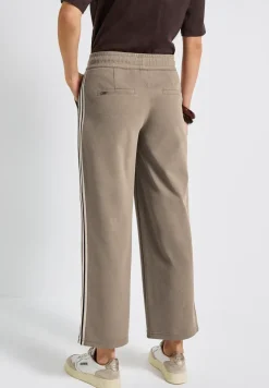 Gestructureerde broek met rechte leg