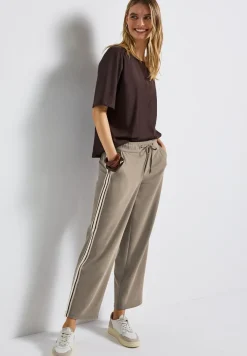 Gestructureerde broek met rechte leg