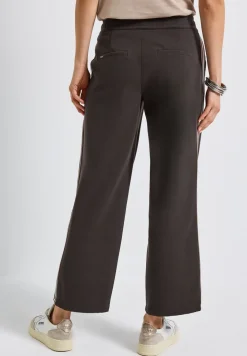 Gestructureerde broek met rechte leg