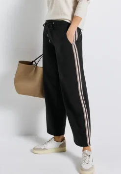 Gestructureerde broek met rechte leg