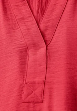 Gestructureerde jurk in effen kleur