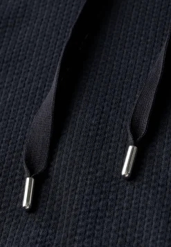 Gestructureerde jurk met capuchon
