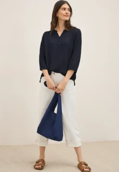Gestructureerde blouse in effen kleur