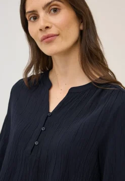 Gestructureerde blouse in effen kleur