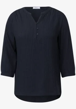 Gestructureerde blouse in effen kleur