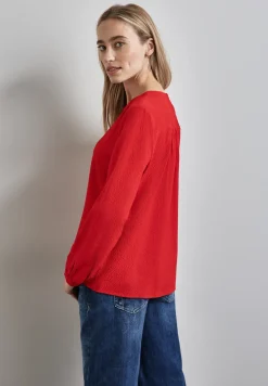 Gestructureerde blouse met borduursel
