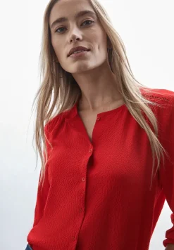 Gestructureerde blouse met borduursel