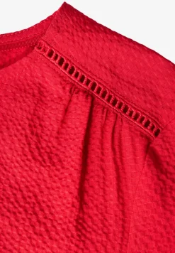 Gestructureerde blouse met borduursel
