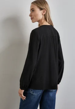 Gestructureerde blouse met borduursel