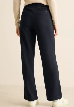 Gestructureerde broek met rechte leg