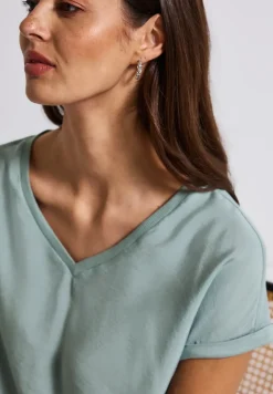 Gestructureerd gemengd shirt