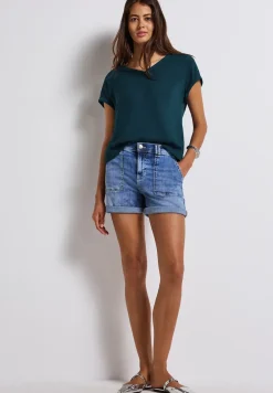 Gestructureerd gemengd shirt
