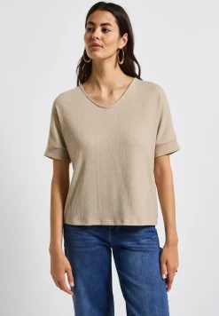 Gestructureerd gemengd shirt