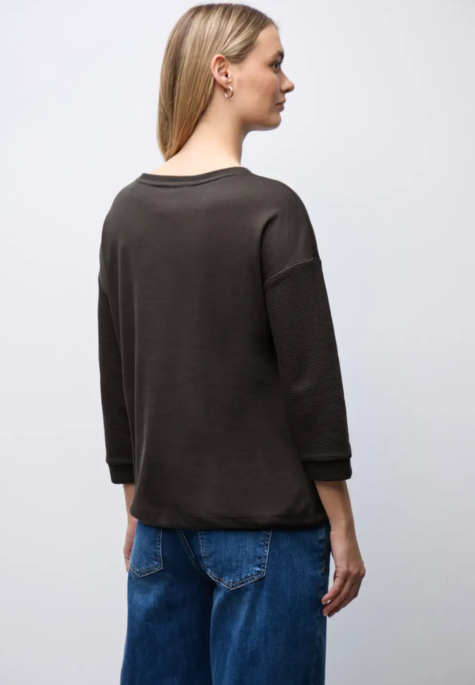 Gestructureerd gemengd shirt