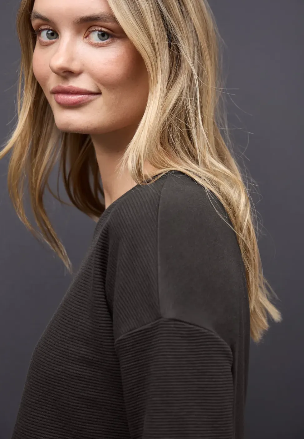 Gestructureerd gemengd shirt