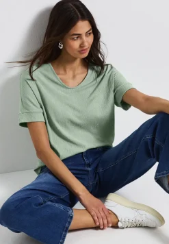 Gestructureerd gemengd shirt