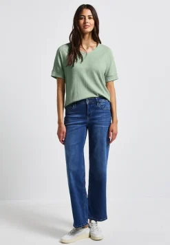 Gestructureerd gemengd shirt