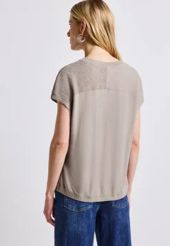 Gestructureerd gemengd shirt