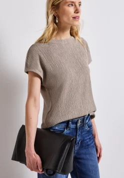Gestructureerd gemengd shirt