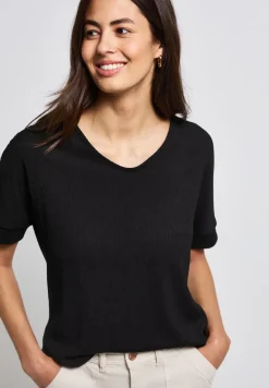 Gestructureerd gemengd shirt
